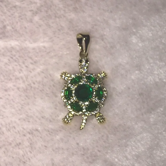 Elegant Xuping Jewelry Charm Gold & Green Sea Turtle Fashion Jewelry Pendant New - Picture 2 of 10